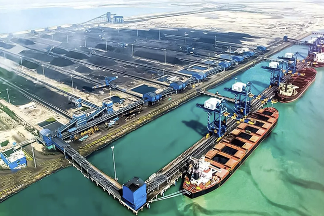 Imported Coal via Cargo Ship